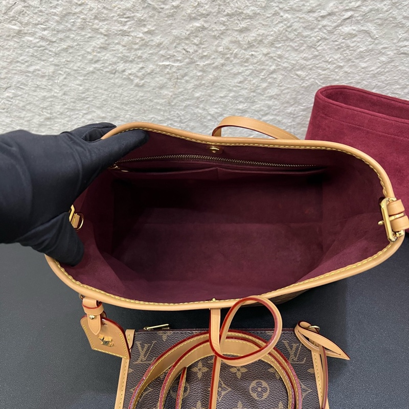 LV路易威登Carryall 小號芯老花子母包購物袋單肩斜挎包-7