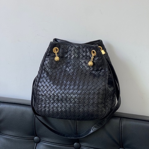 bottega Veneta葆蝶家 編織金球包 雕花小金球中古斜挎包