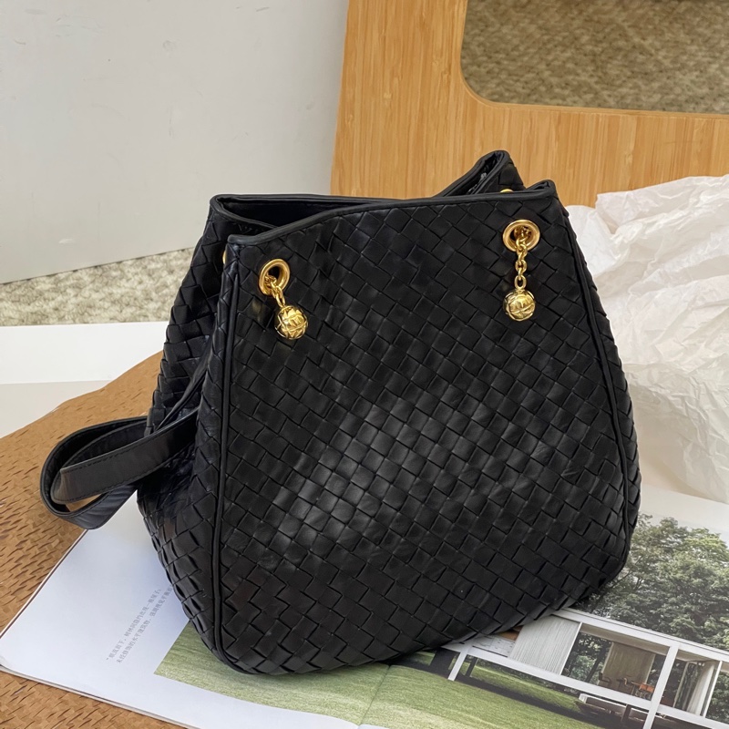 bottega Veneta葆蝶家 編織金球包 雕花小金球中古斜挎包-2