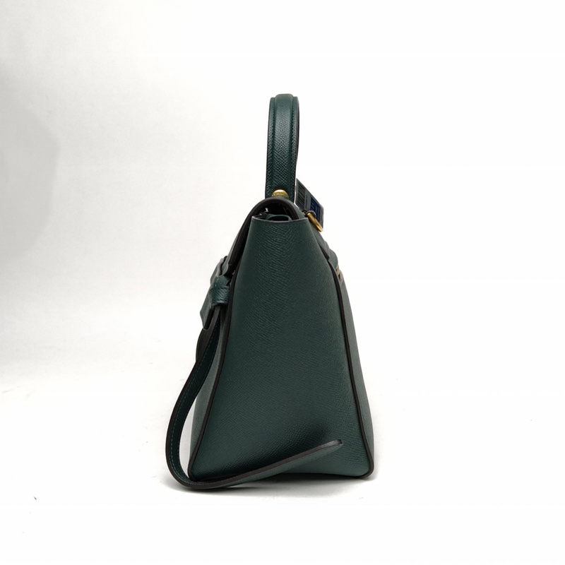 CELINE Belt鯰魚包Micro綠色牛皮金扣-1