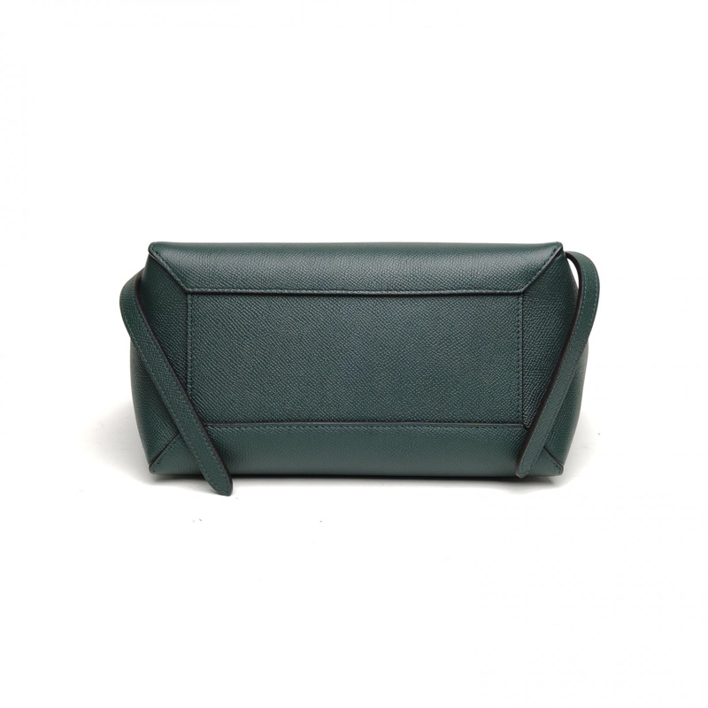 CELINE Belt鯰魚包Micro綠色牛皮金扣-3