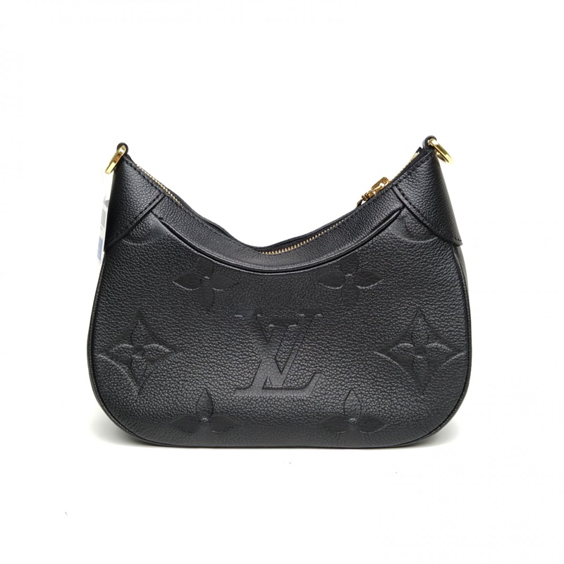 LOUIS VUITTON Bagatelle腋下包黑色牛皮晶片大Logo印花-2
