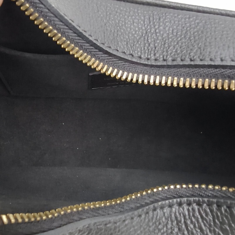 LOUIS VUITTON Bagatelle腋下包黑色牛皮晶片大Logo印花-4