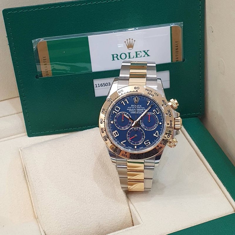 【大眾名錶】 Rolex 勞力士 116503 Daytona 2020/01卡 市場罕見 藍色數字賽車面盤 計時碼錶 錶徑40mm B1325-3