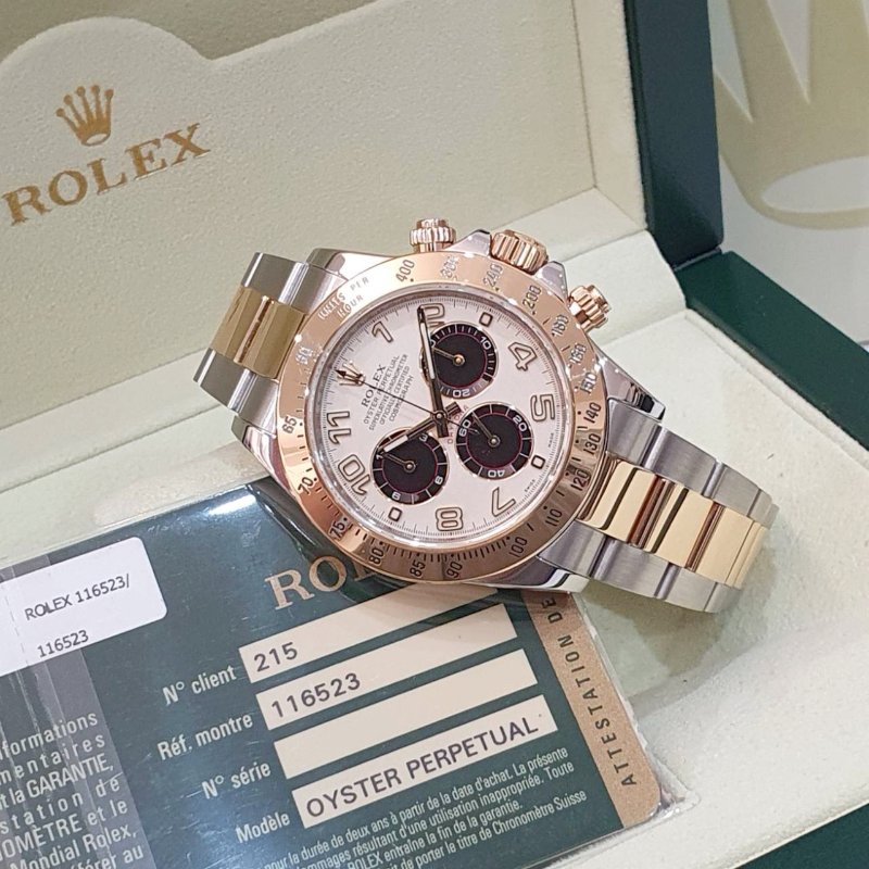 【大眾名錶】 Rolex 勞力士 116523 Daytona 2012/08 停產絕版款 白色熊貓賽車面盤 計時碼錶 錶徑40mm B1326-1