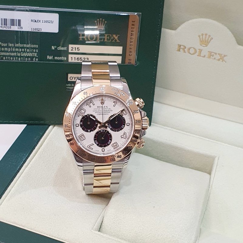 【大眾名錶】 Rolex 勞力士 116523 Daytona 2012/08 停產絕版款 白色熊貓賽車面盤 計時碼錶 錶徑40mm B1326-3