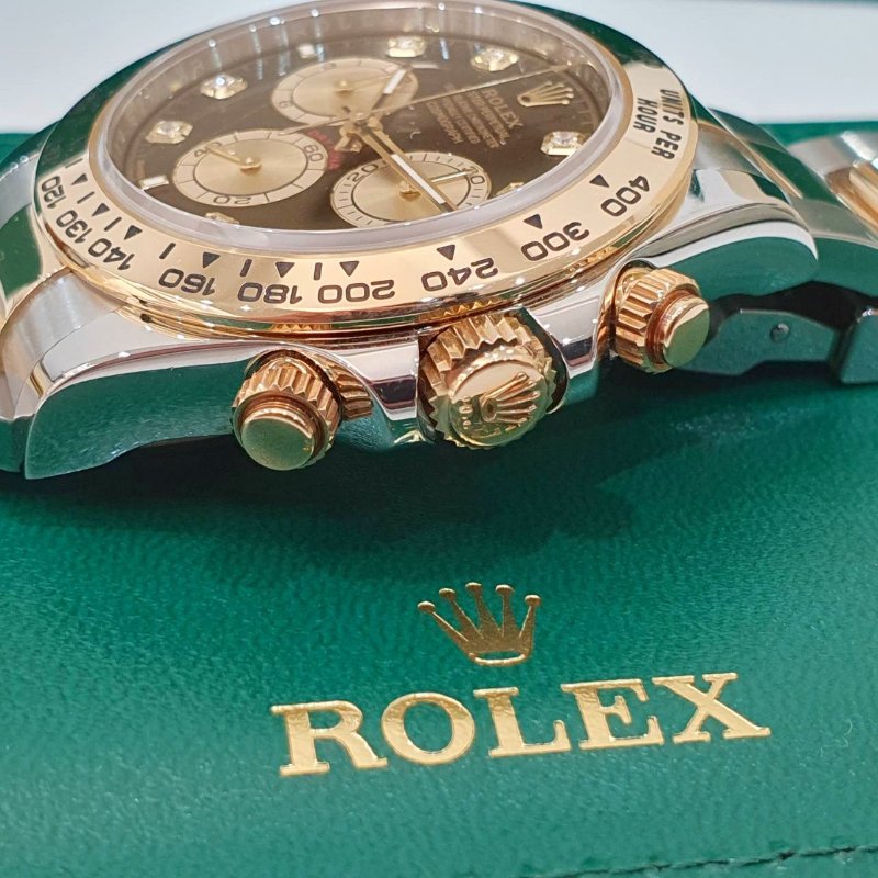 【大眾名錶】 Rolex 勞力士 126503 Daytona 2024/04 最新款 半金迪通拿 黑色8鑽面盤 錶徑40mm B1327-6
