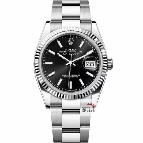 【大眾名錶】ROLEX 勞力士126234 Datejust 蠔式DJ36 2019/10全配 黑色面盤 螢光時標 三版帶 錶徑36mm G301