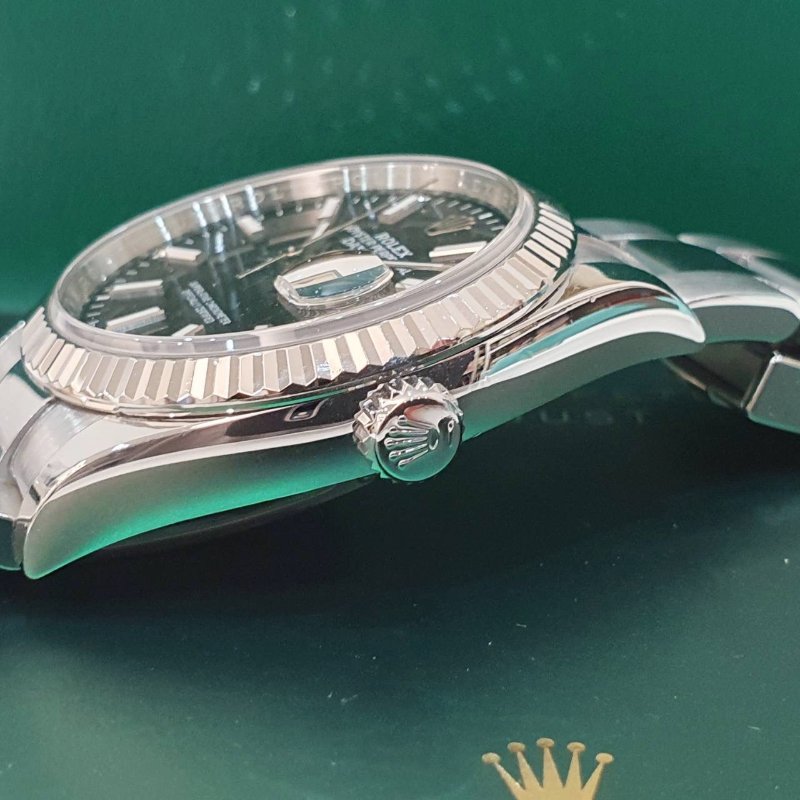 【大眾名錶】ROLEX 勞力士126234 Datejust 蠔式DJ36 2019/10全配 黑色面盤 螢光時標 三版帶 錶徑36mm G301-6