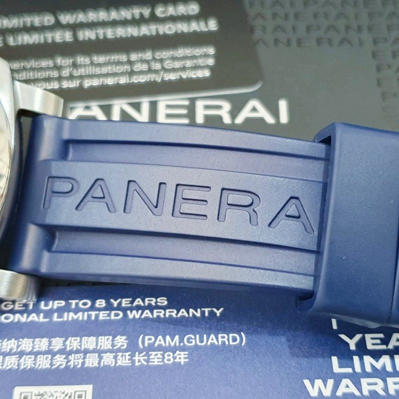 【大眾名錶】PANERAI沛納海 PAM01157 2022/07 保固至2030/08 深海漸層藍面盤 三明治面盤 藍色龍頭 原廠帶扣 B1330-7