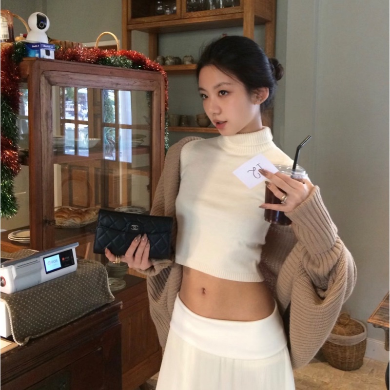 Chanel 黑銀cf長款錢包 16開18cm-4