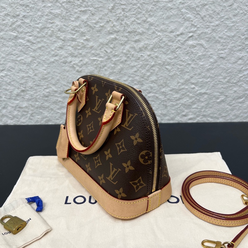 LV路易威登Alma bb經典老花新款貝殼包手提斜挎包-3