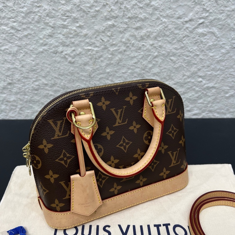 LV路易威登Alma bb經典老花新款貝殼包手提斜挎包-5