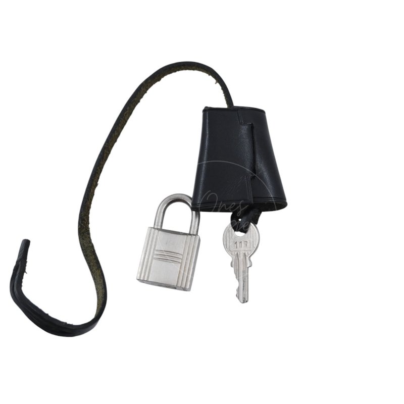 中古 愛馬仕HERBAG米色黑色帆布袋 側背包 肩背包-14
