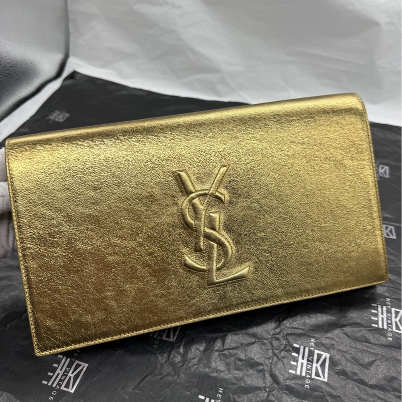 ysl 金色手包 27cm 配件:無-1
