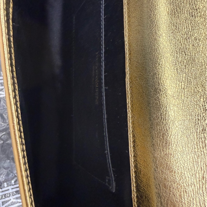 ysl 金色手包 27cm 配件:無-7