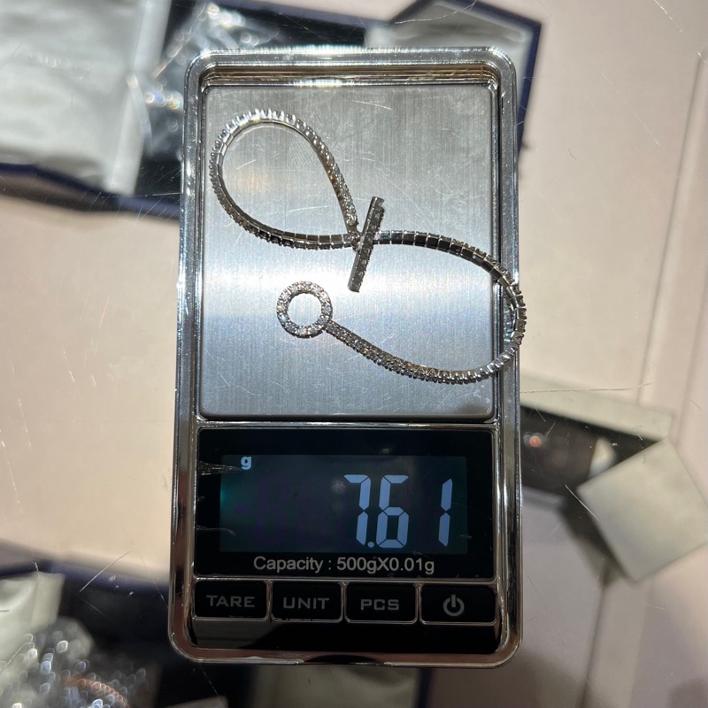 Hermes爱马仕小Q白金满钻手链-3