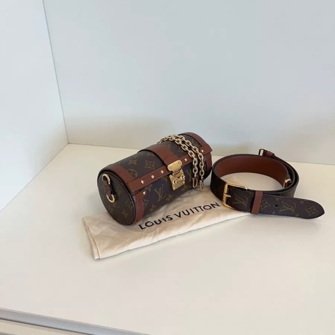 LV 老花  PAPILLON TRUNK  巴比龙 圆筒包手提包