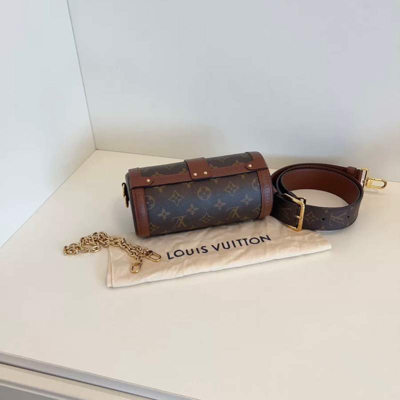 LV 老花 PAPILLON TRUNK 巴比龙 圆筒包手提包-2
