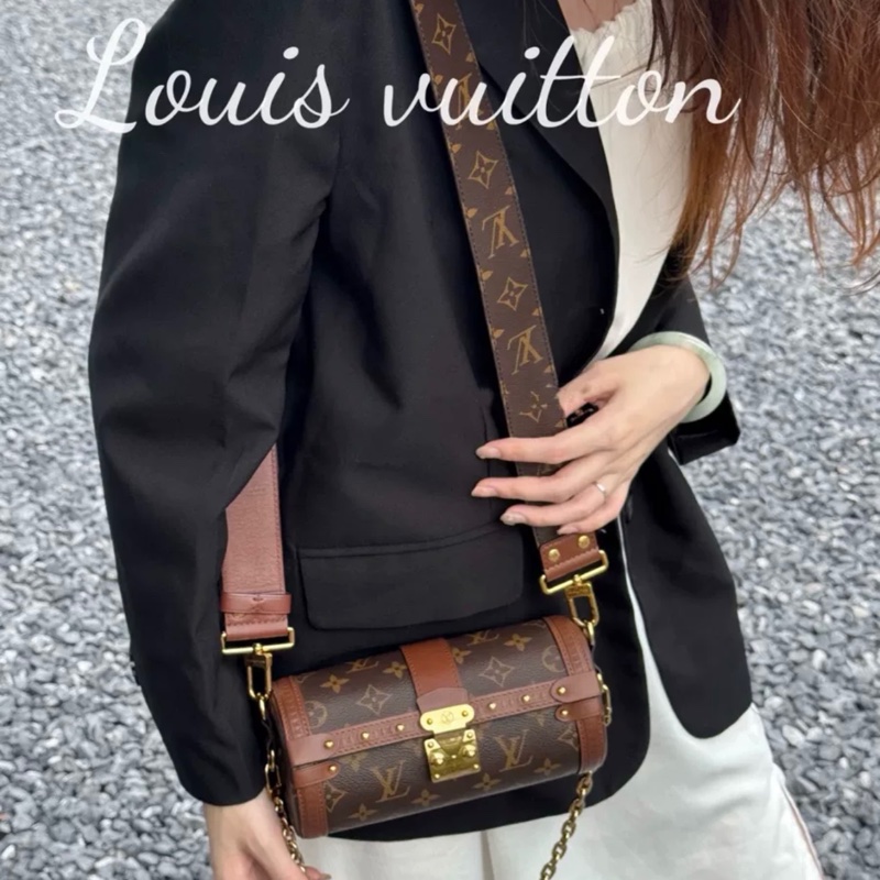 LV 老花 PAPILLON TRUNK 巴比龙 圆筒包手提包-5