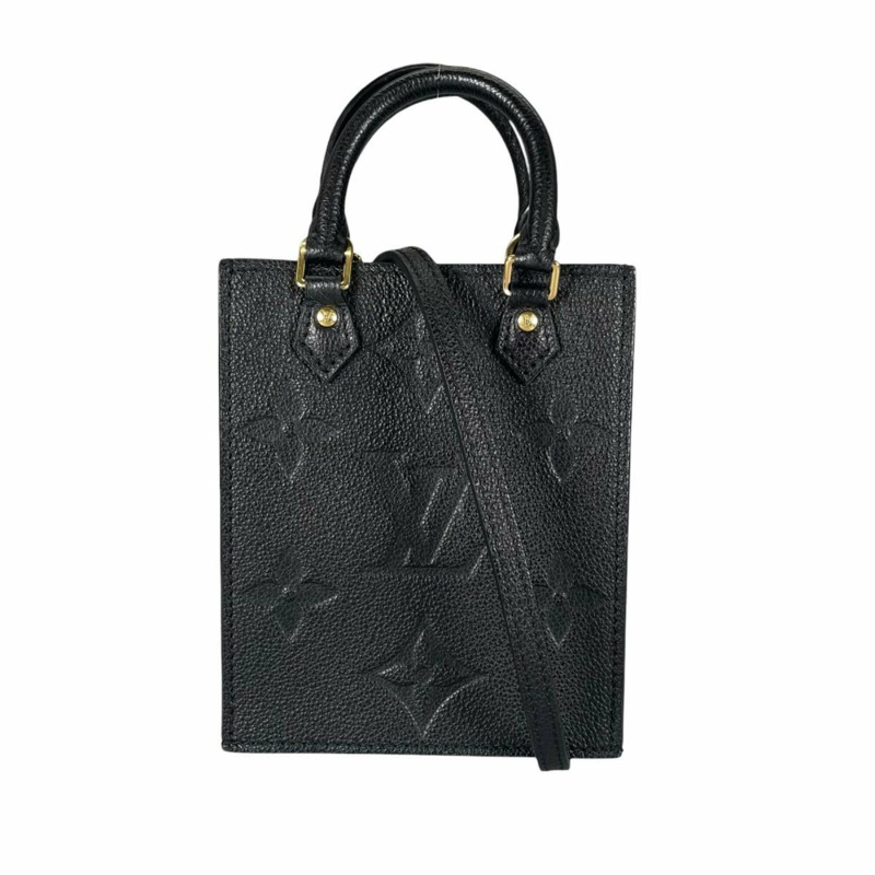 路易威登 Petite Sac Plat Monogram Empreinte 肩背包 M81417 黑色-1