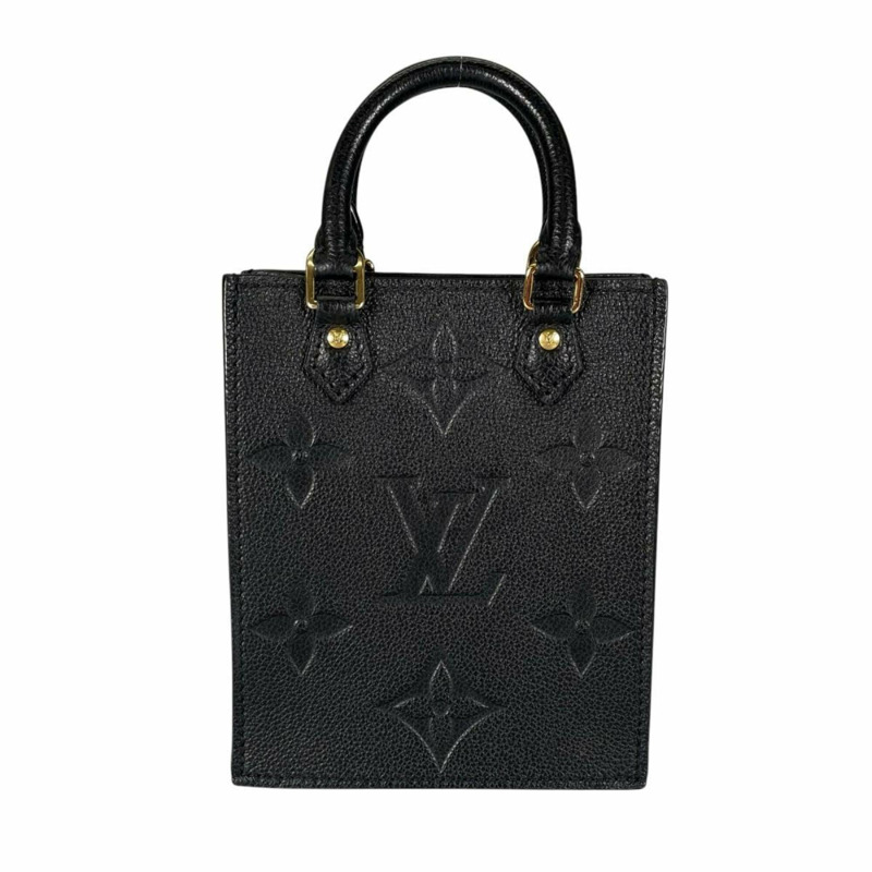 路易威登 Petite Sac Plat Monogram Empreinte 肩背包 M81417 黑色-2