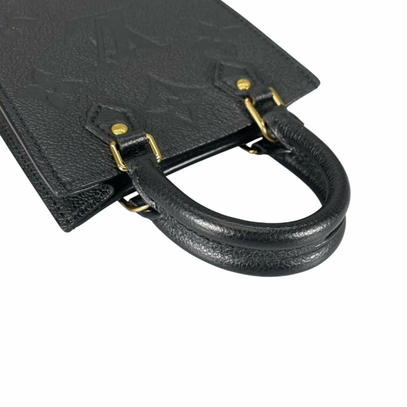 路易威登 Petite Sac Plat Monogram Empreinte 肩背包 M81417 黑色-5