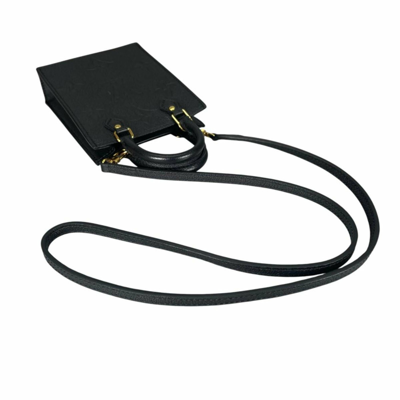 路易威登 Petite Sac Plat Monogram Empreinte 肩背包 M81417 黑色-6