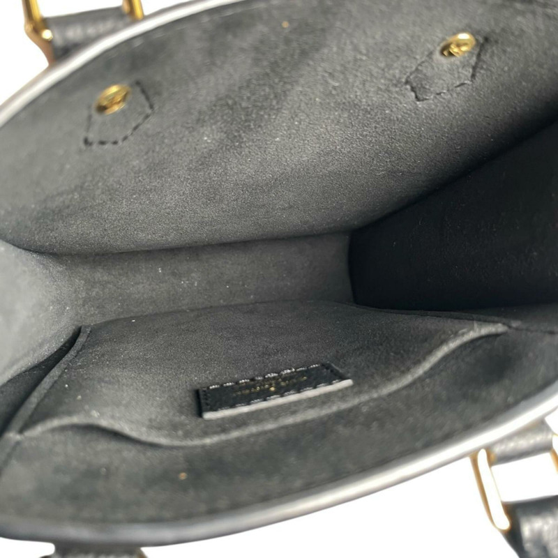 路易威登 Petite Sac Plat Monogram Empreinte 肩背包 M81417 黑色-12