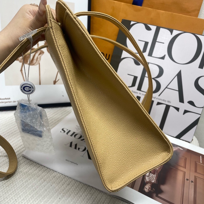 CHANEL香奈兒中古黃色托特包-3