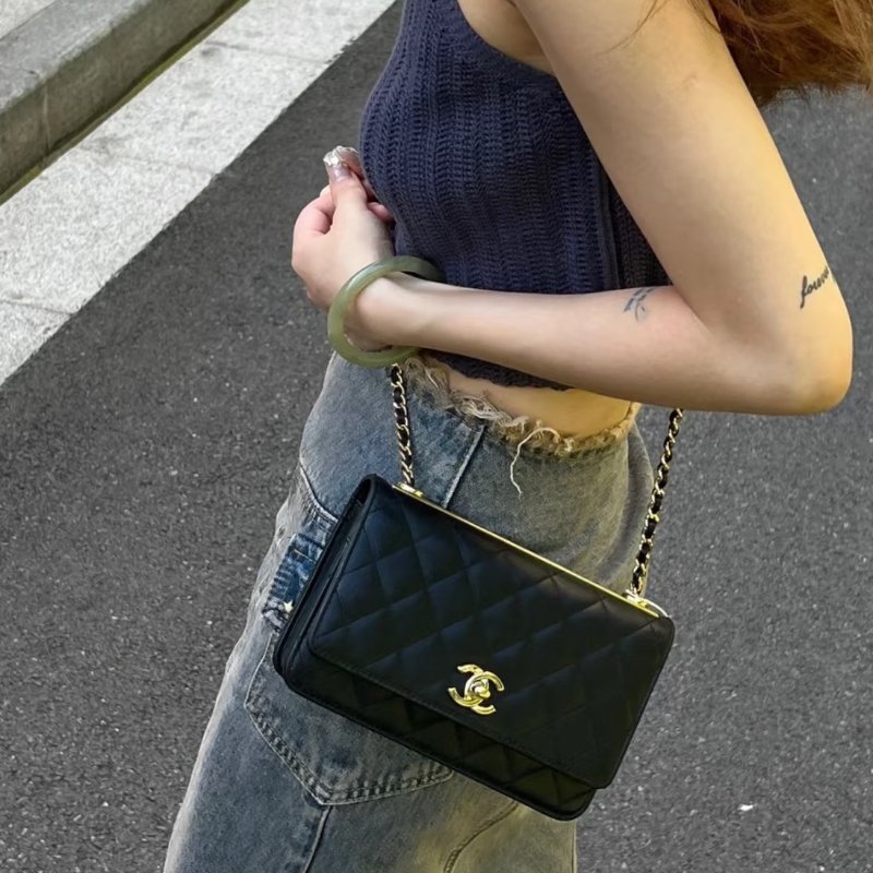 CHANEL Trendy WOC - 黑金-12