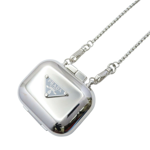 銀色 鍍金 AirPods Pro case 項鍊【PRADA 普拉達】 1ZD010
