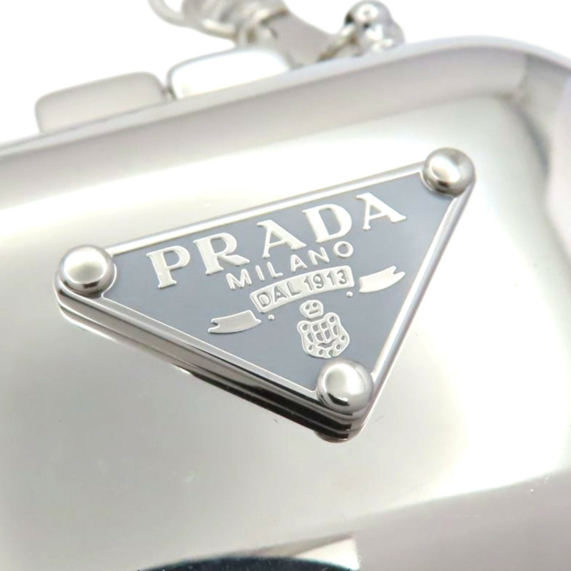 銀色 鍍金 AirPods Pro case 項鍊【PRADA 普拉達】 1ZD010-3