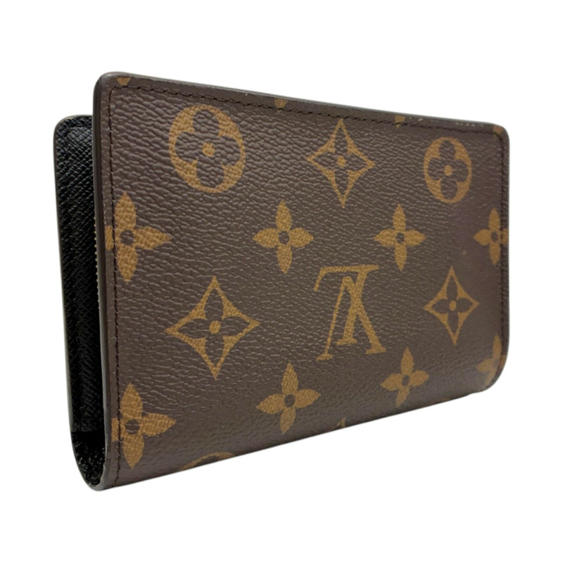 棕色 原花帆布 Juliette 扣式短夾【LOUIS VUITTON LV 路易威登】 M69432-1