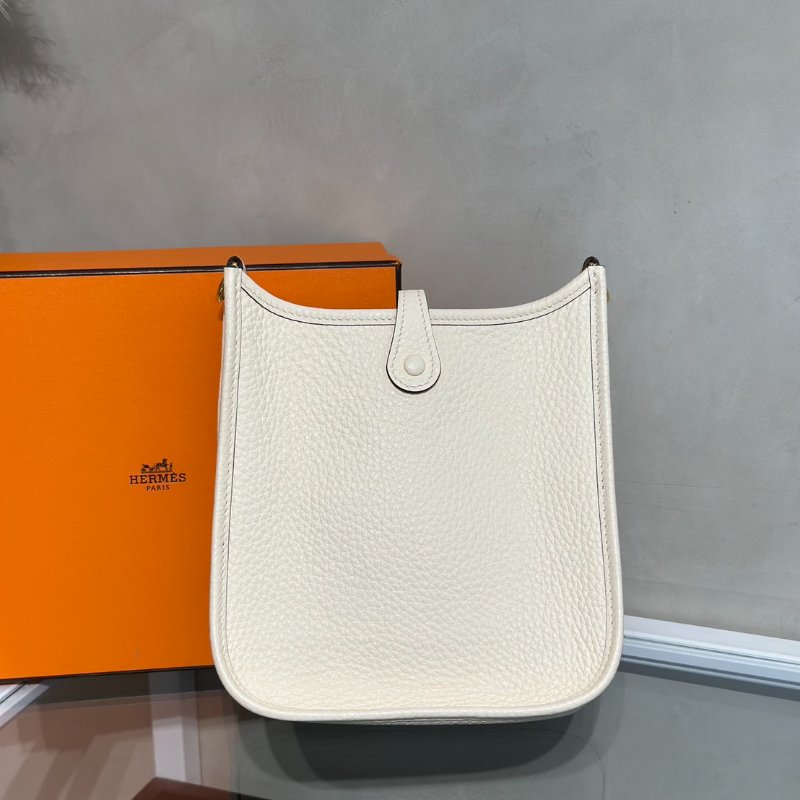 HERMES Mini Evelyne - Nata I2 奶油白金配波點背帶 Z-4
