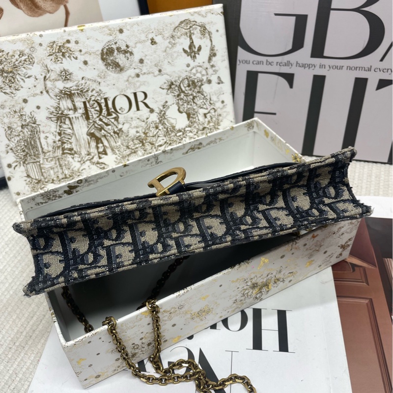 Dior迪奧老花馬鞍woc鏈條包單肩包斜挎包 21年-4