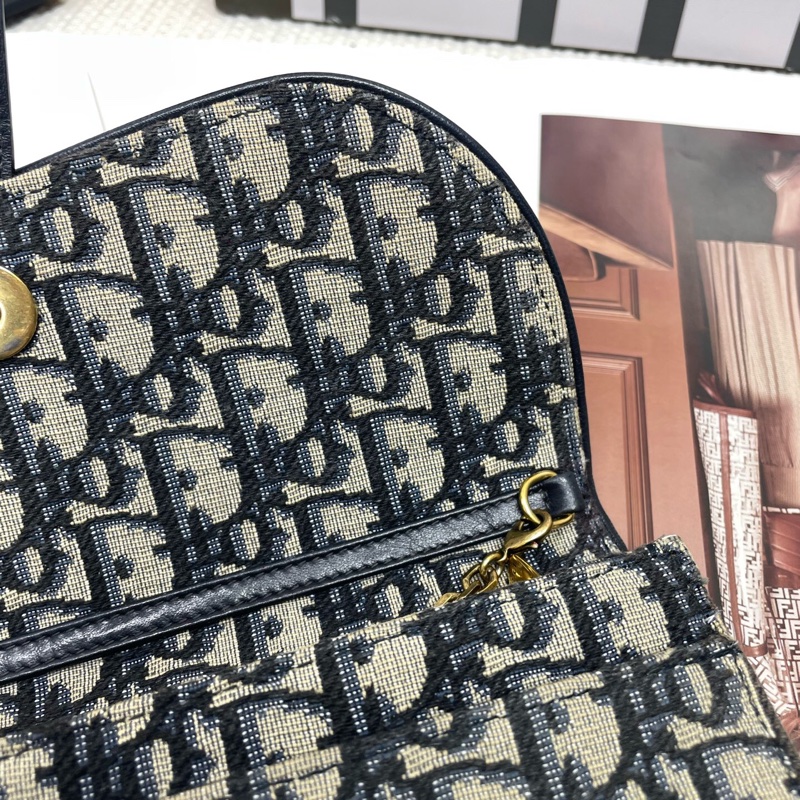 Dior迪奧老花馬鞍woc鏈條包單肩包斜挎包 21年-12