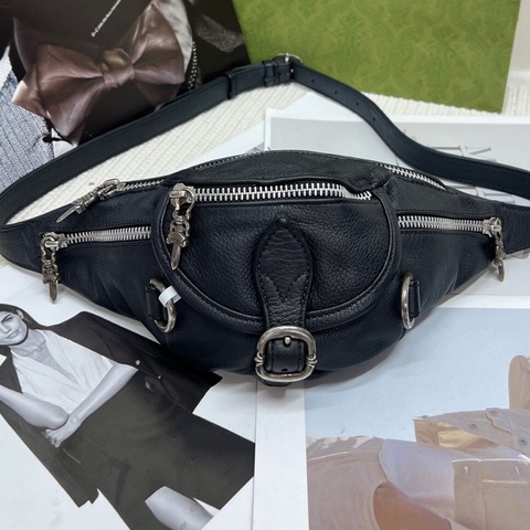 Chrome Hearts 克羅心 mini 寶劍拉鍊皮包 男女同款