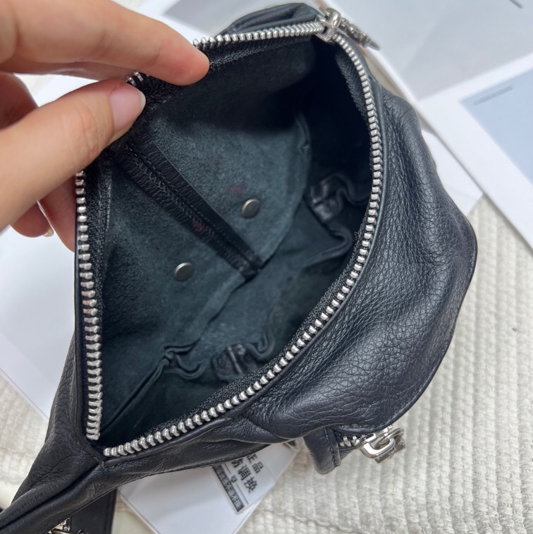 Chrome Hearts 克羅心 mini 寶劍拉鍊皮包 男女同款-5