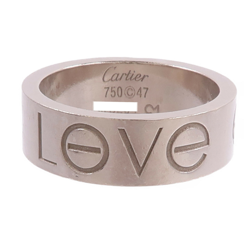 CARTIER 18K白金Love Ring戒指-1