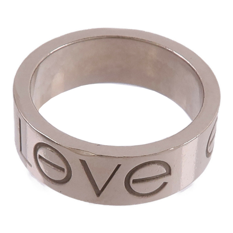 CARTIER 18K白金Love Ring戒指-8