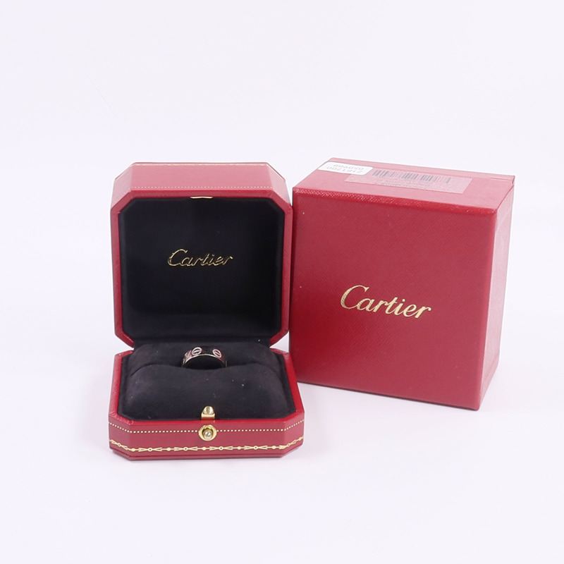 CARTIER 18K白金Love Ring戒指-9