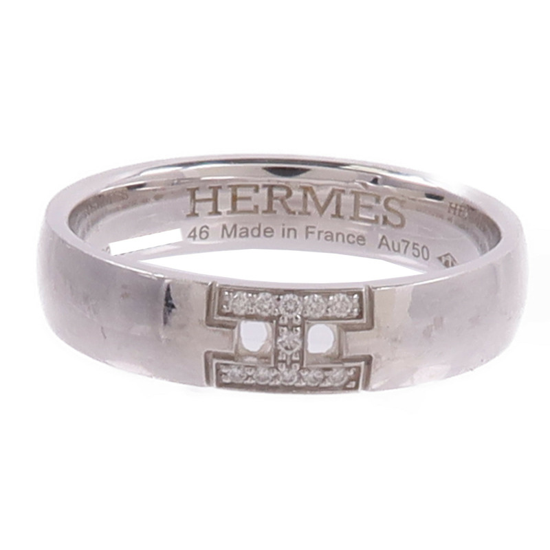 HERMES 18K白金Ever Herakles Ring鑽石戒指-1
