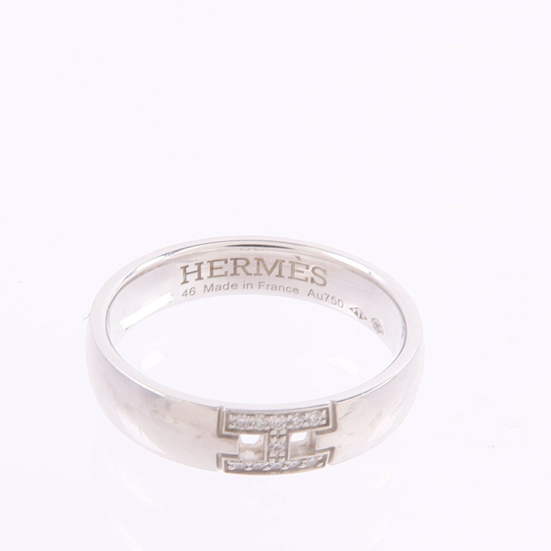 HERMES 18K白金Ever Herakles Ring鑽石戒指-4