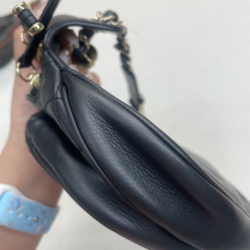 CHANEL香奈兒黑金羊皮腰包 28開有卡。-11