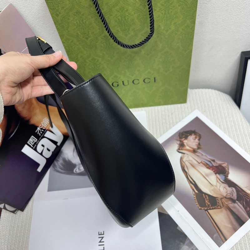 Prada普拉達 黑色中號手提托特包菜籃子-2