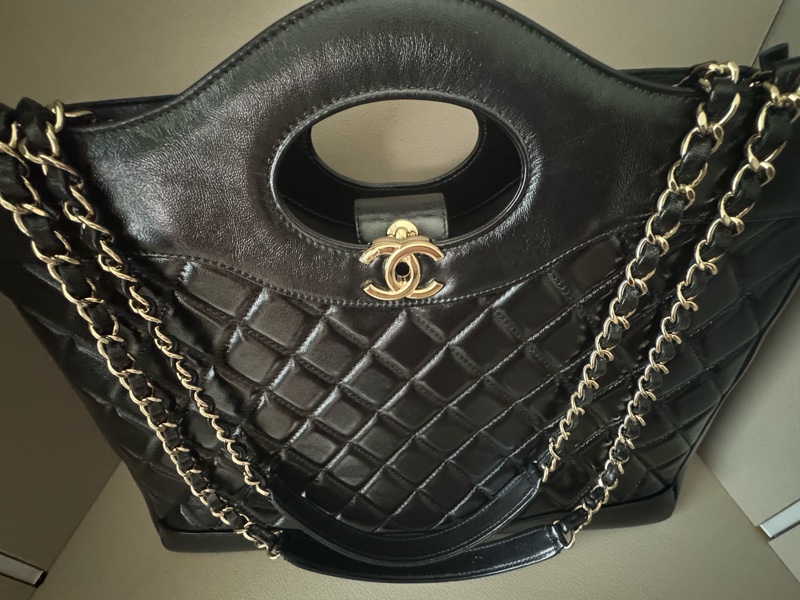 Chanel 31 Bag 大號雙鏈條肩背托特包|24SS大型購物包|晶片款-2