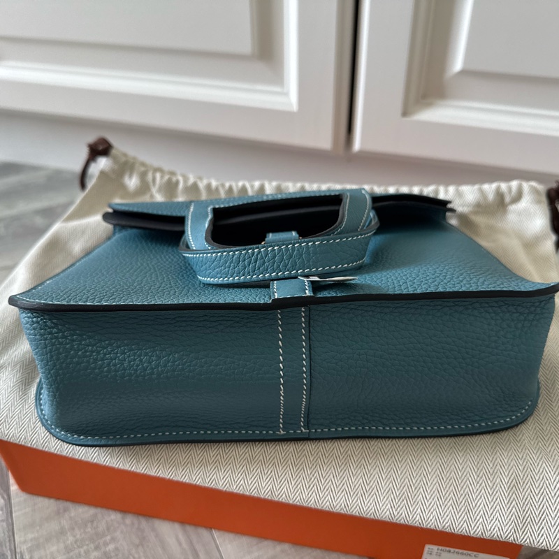 HERMES Halzan25新牛仔藍拼色-2