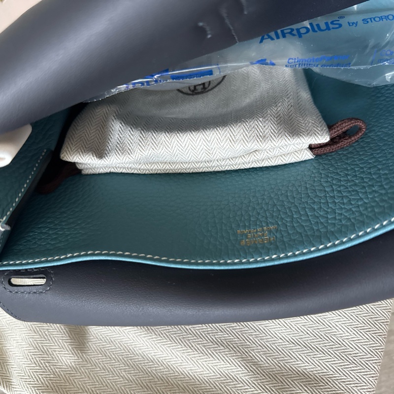 HERMES Halzan25新牛仔藍拼色-4