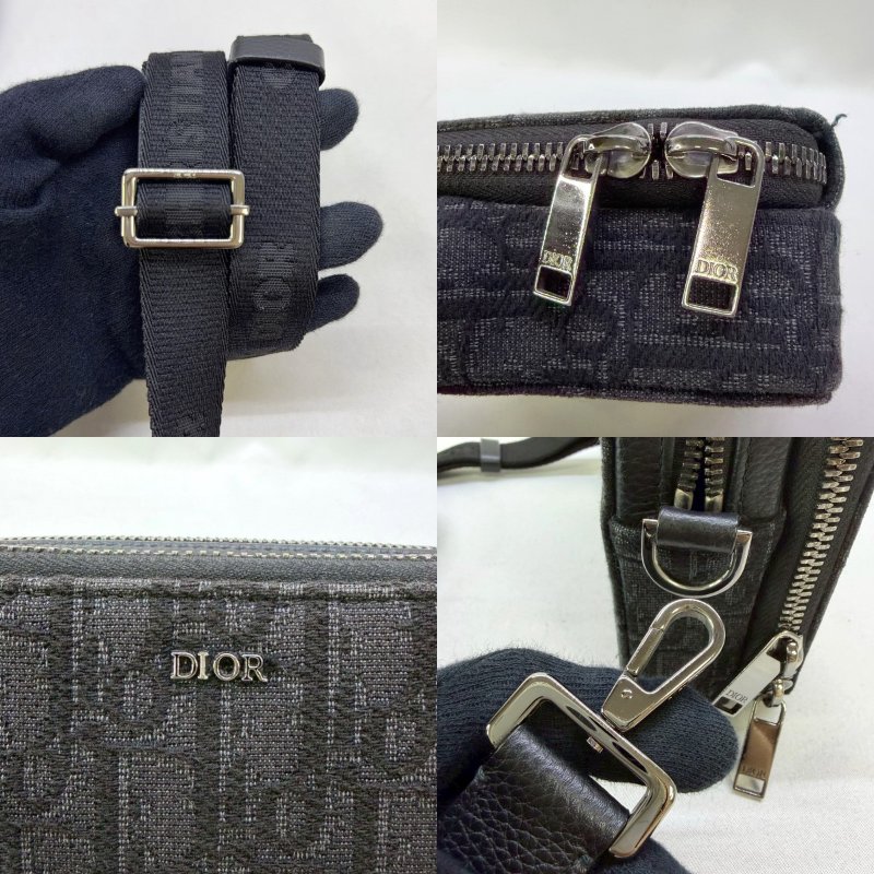 DIOR Oblique雙層黑老花相機包-6